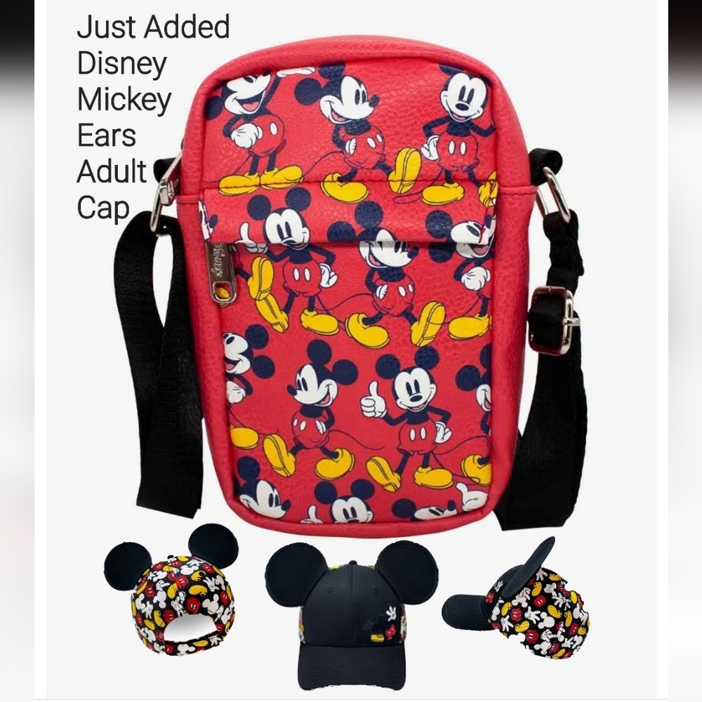 UPDATE Disney Mickey Mouse Poses Crossbody by BuckleDown & Mickey Ears Adult Cap